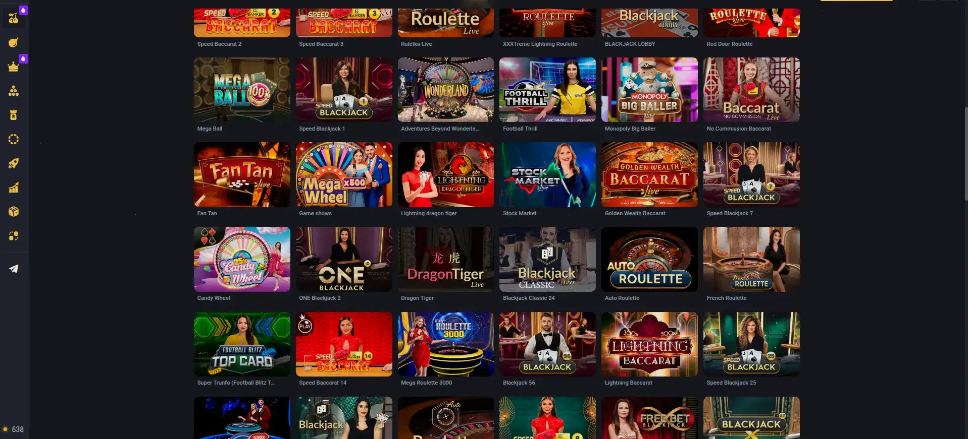 Интерфейс игрового зала Макс Слотс с яркими слотами